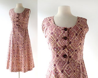 Vintage 1950s Sundress | Tulip Garden | 50s Floral Dress | S M