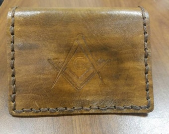 Personalized leather card case
