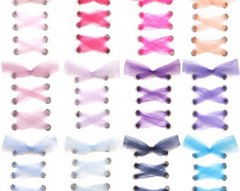 THE SHOELACES SHOP-Tulle Shoelaces, Pink Shoelaces, Ribbon Shoelaces, Wedding Shoelaces, Mesh Shoelaces, Sheer Shoelaces, "Tulle Time"