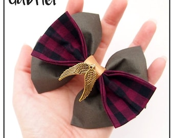 Gabriel Inspired Hair Bow / Bow Tie (Double / Single) (Supernatural)