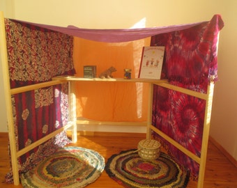 Waldorf space Divider / Playstand / Play tent / sanded - not oiled