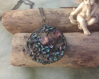 Fairy Hidden among the Garden Pendant
