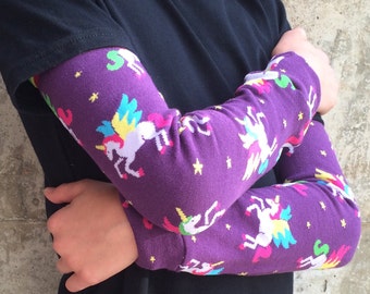 Winged Unicorn Leg and Arm Warmers for Boys and Girls - Leggings for Infant, Baby, Toddler, Kid, Tween - Fun Birthday or Shower Gift