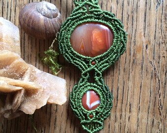 Macrium Necklace with Carnelian