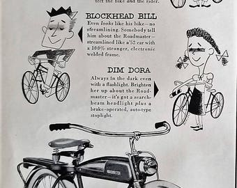 1952 Roadmaster Bicycle Advertisement - Whizzer, Bicycle Ads, Bikes, 1948, Magazine Advertisement, Paper Ephemera, Magazine Ads,