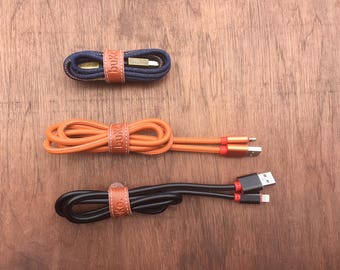 Leather Lightning Charger Cables for iPhones & iPads