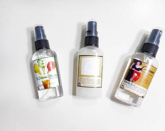 Body Mist Sampler Set - Choose Any 3 Body Mist in 2.2 oz Travel Size Spray Bottles Each - Body Splash Spray Mist Perfumed Spray