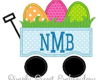 Easter Egg Wagon Applique Design