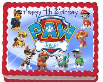 PAW Patrol Pups Blue Edible Cake Topper
