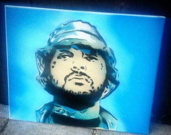 SCHOOLBOY Q portrait on CANVAS TDE Black Hippy Groovy Q Blankface
