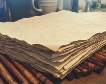 30-120 sheets of coffee dyed papers for crafts/hand dyed papers/coffee stained papers/papers for journals/collage papers/scrapbook papers