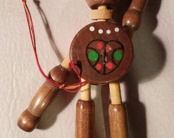 Native Canadian string wooden marionette