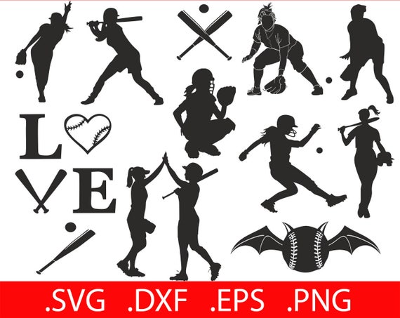 Download Softball SVG Files Softball Silhouette SVG Softball SVG