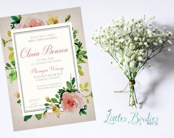 Shabby Chic Bridal Shower Invitation