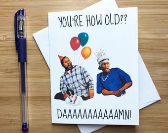 Friday Birthday Card, 90s Pop Culture, Hip Hop Birthday Card, Funny Birthday Card, Happy Birthday Funny Greeting, Cult Classic Movies
