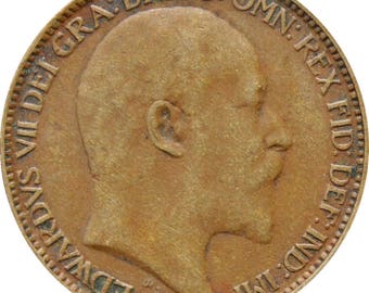 1909 1 Farthing Edward VII British Coin