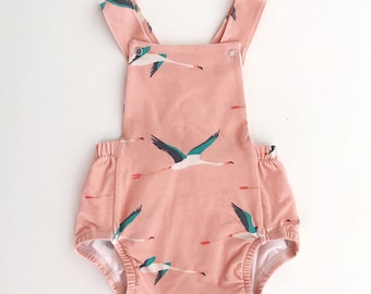 Baby Romper / Toddler Romper / Baby Playsuit / Toddler Playsuit - // Flamingos - MADE TO ORDER