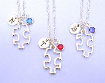 Personalized necklace, Set of 1 2 3 4 5 6 7 8 9 10 , best friend jewelry, Jigsaw charm,Best Friend Jewelry, Way, Person, Piece,Friendship