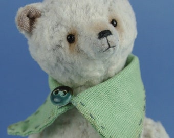 Teddy bear Snowdrop-vintage bear white