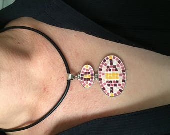 Sterling Silver 925 and micro mosaic
