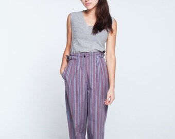 SALE** vintage verticle stripe high waist trousers