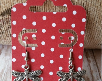 Dragonfly Charm Dangle Earrings - Flat Rate Shipping in US!