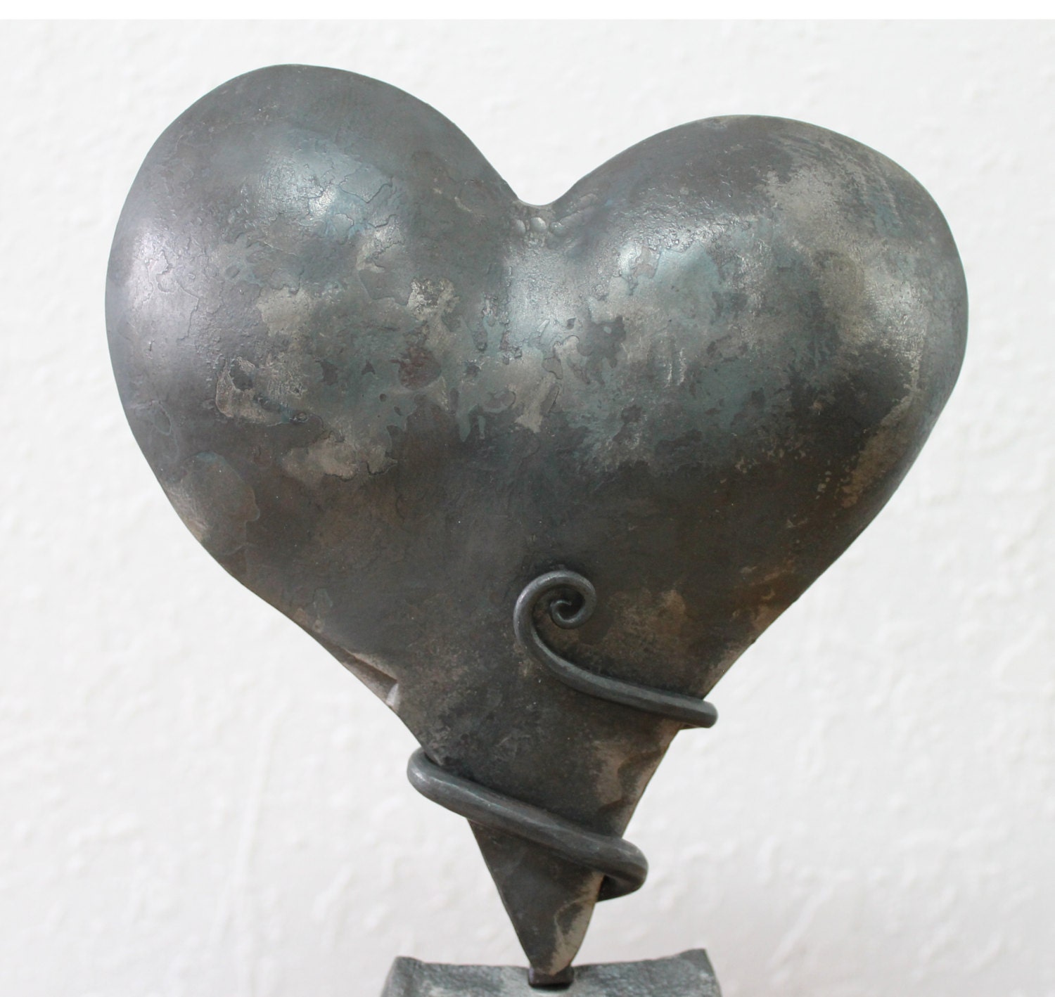 Iron Anniversary gift Heart Sculpture Personalized 6th