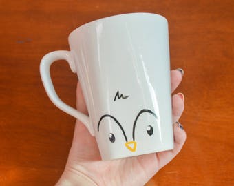 Penguin Mug Winter Mug Holiday Cup Christmas Mug Cute Animal Mug