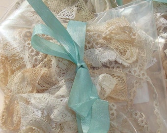 Antique Lace Vintage Lace Trim Goodie Bag Grab Bag