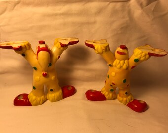 Vintage Wilton Cake Clown Pillars
