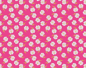 Primavera Buds in Pink Cotton Fabric by Patty Young for Riley Blake