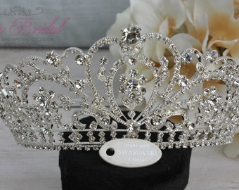 Swarovski Tiara, QuinceaneraTiara, CrystalTiara ,Wedding Tiara ,Crown , Wedding Headpiece, Bridal Tiara, Crystal Headpiece, Bridal Headpiece