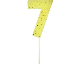 Meri Meri: Yellow Number 7 Candle