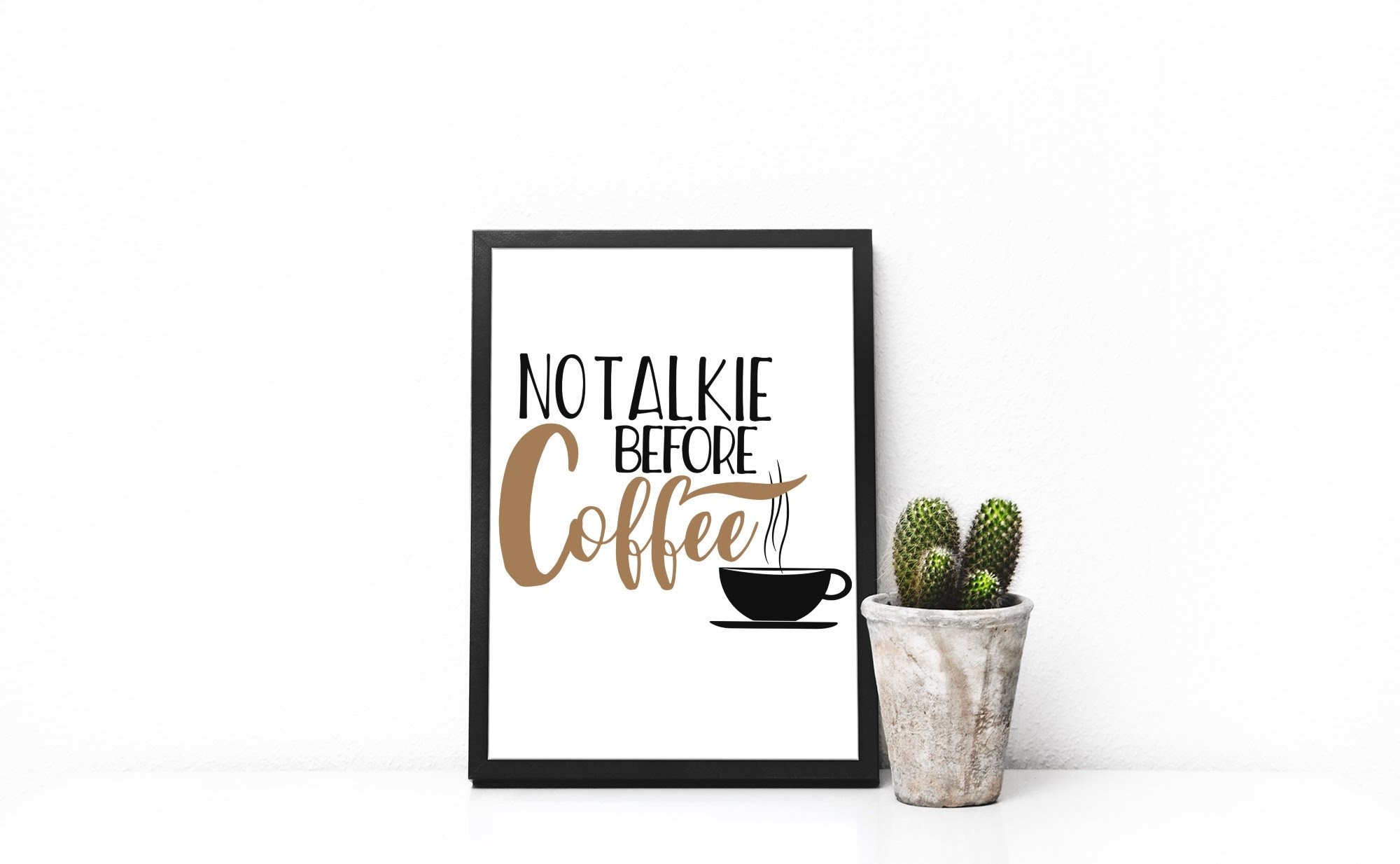 Download No Talkie before Coffee SVG Cut File Digital Cut File