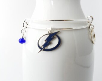 Tampa Bay Lightning silver plated bangle bracelet - Go Bolts!