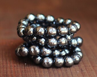 10mm Miriam Haskell Baroque Pearls in Charcoal