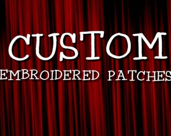Custom patches. Your embroidered patches. Embroidery patch with your text.