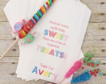 sweet shoppe birthday favor