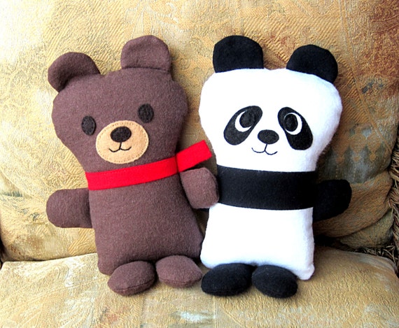 panda bear stuffed animal pattern