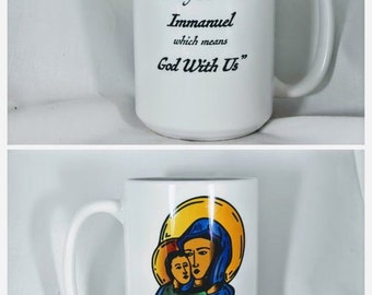 Mary and Jesus Icon Coffee Mug