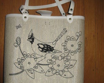 Fabulous Jeweltone Handbag Kit Cardinal and Magnolia No. 944 Enid Collins Style NOS unfinished