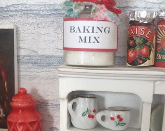 Dollhouse Miniature Baking Mix Canister