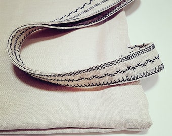 Embroidery Natural Eco bag, shopper, shopping, tote bag