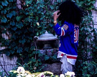 Blue and red rangers jersey, 90's fashion, jerseys