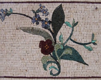 Dark Flower Mosaic Abstract Pattern