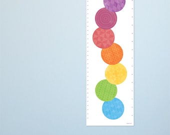 Modern Growth Chart. Fun caterpillar design for a bright and stylish nursery. Colorful and fun contemporary height charts by Erupt Prints