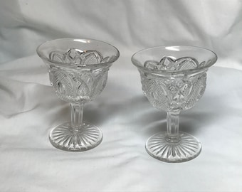 Vintage glass sherbet dishes