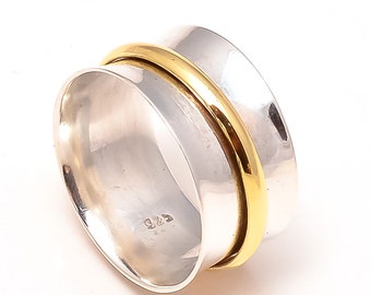 Handmade 925 sterling Silver spinner ring / statement ring/ Sterling Silver ring for in 11US size
