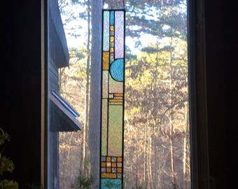 Elegant stained glass panel gift glass art suncatcher art glass home decor stained glass window