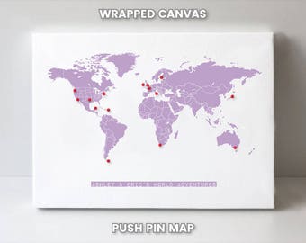 travel map personalized travel map pin travel map with pins travel map canvas push pin detailed